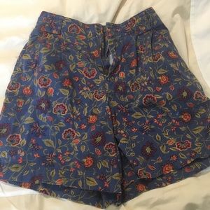 Liz sport print high waisted shorts
